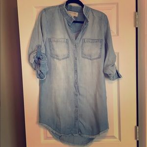 Cloth & stone denim button down dress or tunic